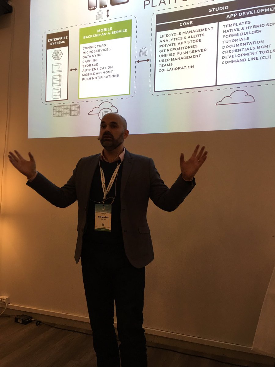 KjellGustavsen's tweet photo. Kicking off our lightnings talks Bill Morkan Red Hat @mobileeraconf #mobileera #mobileeraconf @billmorkan https://t.co/nBptFyq7cL