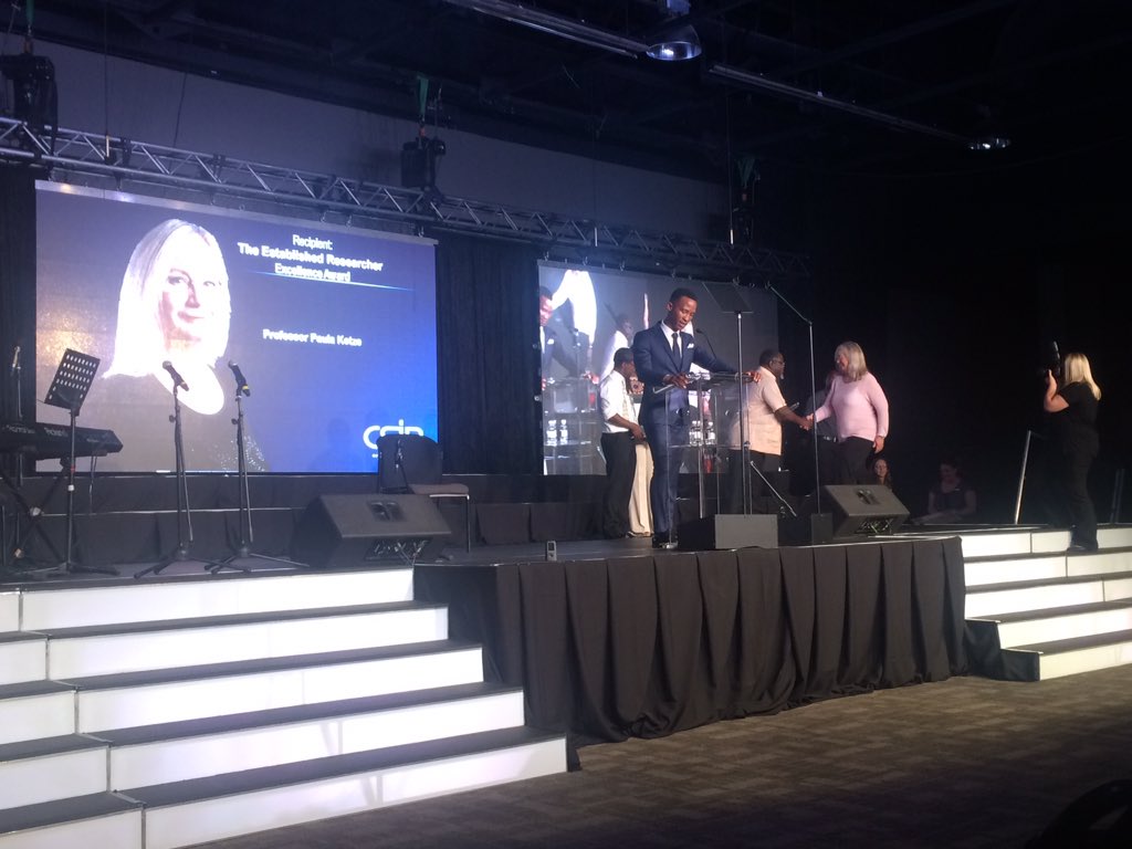 CSIR's tweet photo. The Career Achievement Excellence Award 2016 recipient:
Professor Paula Kotze #CSIRExcellence2016 https://t.co/45hKpi6aHL