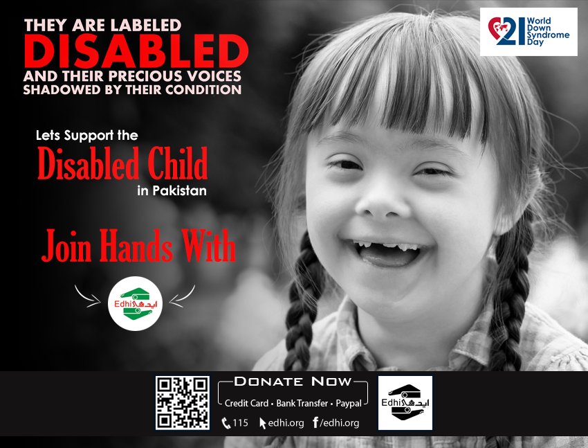Edhiorg's tweet image. Down #syndrome is a naturally occurring chromosomal arrangement that has always been #part of the human #condition, edhi.org