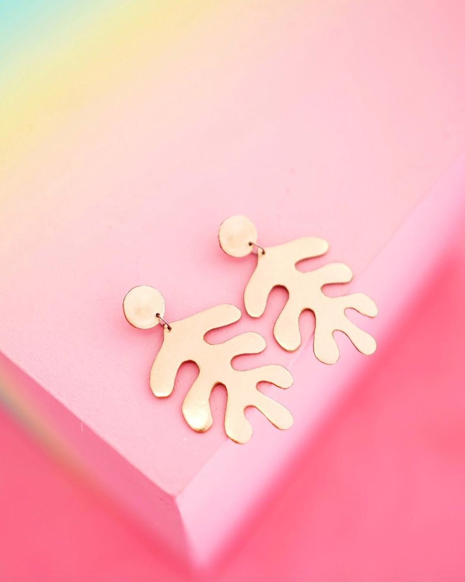 Lovely shot by <a href="/shopbando/">ban.do</a> of my copper leaf earrings ~ available on bando.com 💕💗