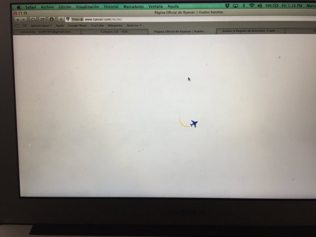 andreinafortuny's tweet photo. @Ryanair is the website donw!? Have been trying to enter the website for to days and it doesn't load https://t.co/FlY9PEIFNq
