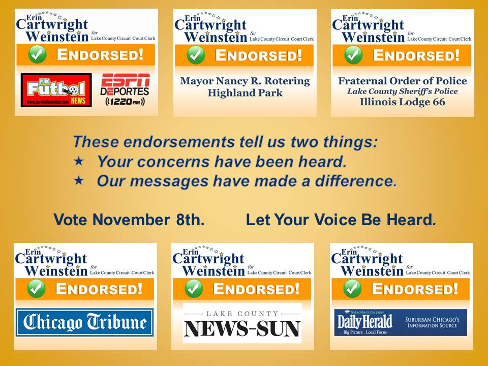 #ICYMI Proud to share these endorsements showing that your concerns have been heard. Vote November 8th.