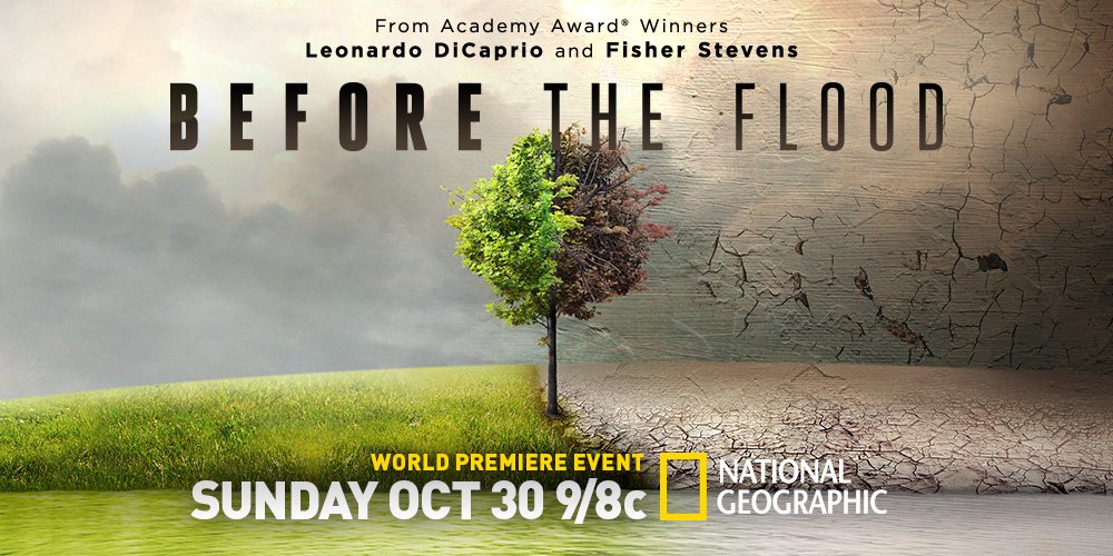 Greenpeace's tweet photo. There's still time to watch @LeodiCaprio's #BeforeTheFlood movie! Stream it for free through Nov 7th https://t.co/OYEdHOjOoc https://t.co/WEbLAlHmNo