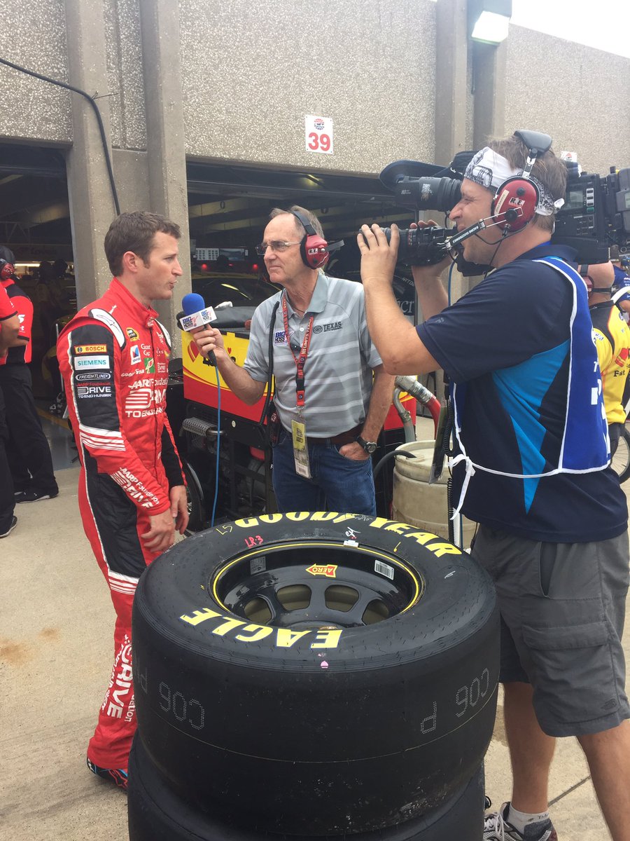 georgeriba's tweet image. Thanks to @kaseykahne for joining us on #bhtv during practice for #AAATX500 #nltx
