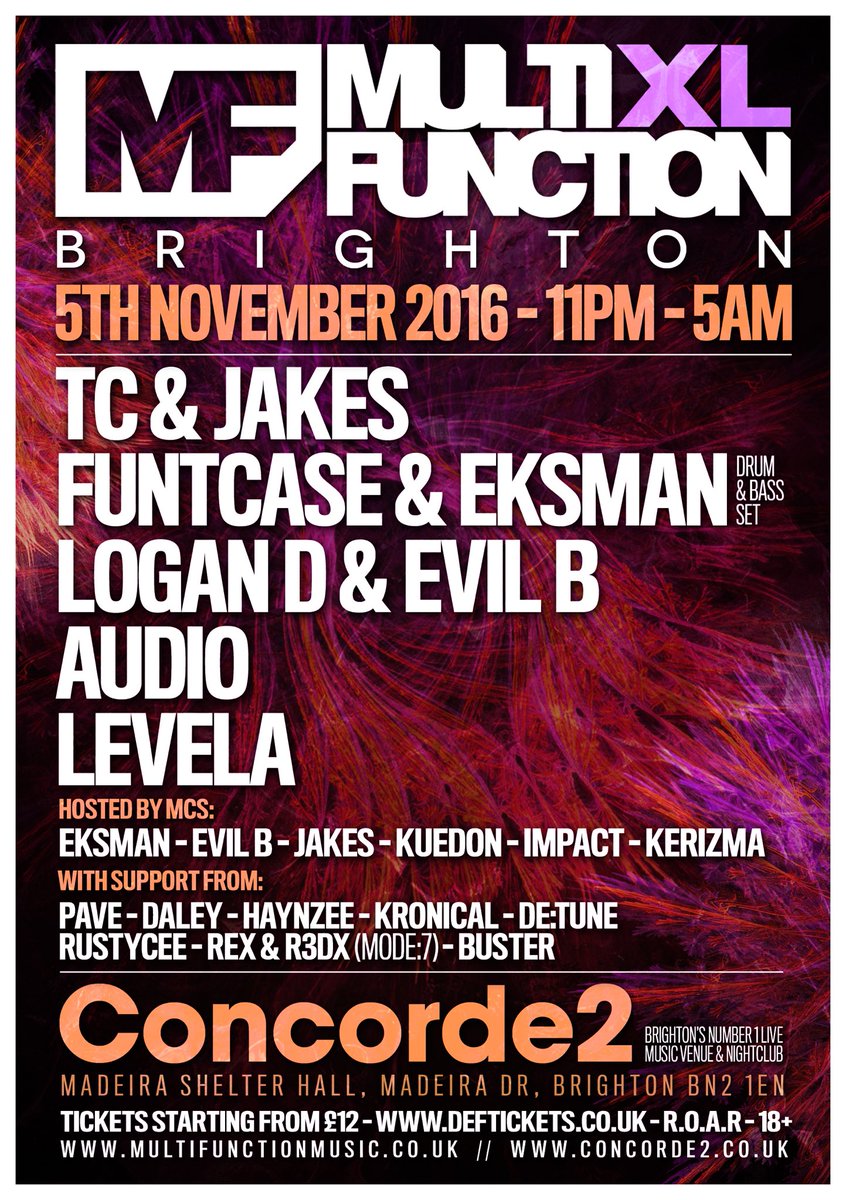 MultiFunctionHQ's tweet photo. Tomorrow night MFXL @ Concorde2, Brighton
Huge line up 🙌
Tickets: https://t.co/NzvdEMU9Rf https://t.co/7MbWgAfBDf