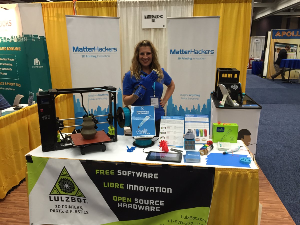 MatterHackers's tweet image. Ready for @CalLibAssoc #CLASwingIntoAction! Stop by our booth to learn how #3dprinting can change your library!