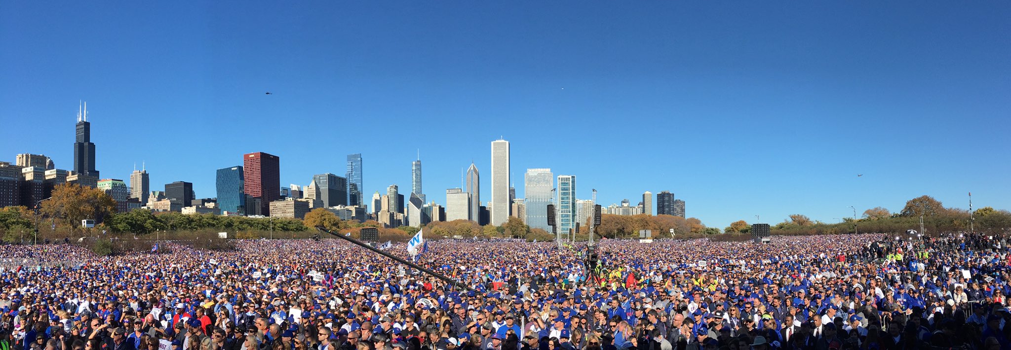 5 million Chicago Cubs fans celebrate the first World Series victory in their lifetimes.