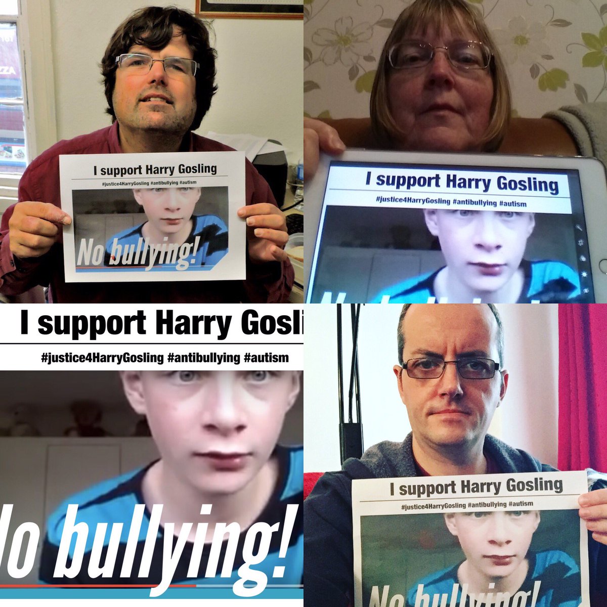 Come on people post your picture holding iPad/poster use hashtag #justice4HarryGosling he's still off school #autism