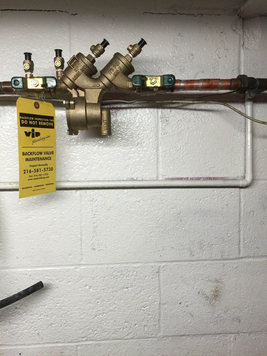New 3/4" reduce pressure backflow device installed