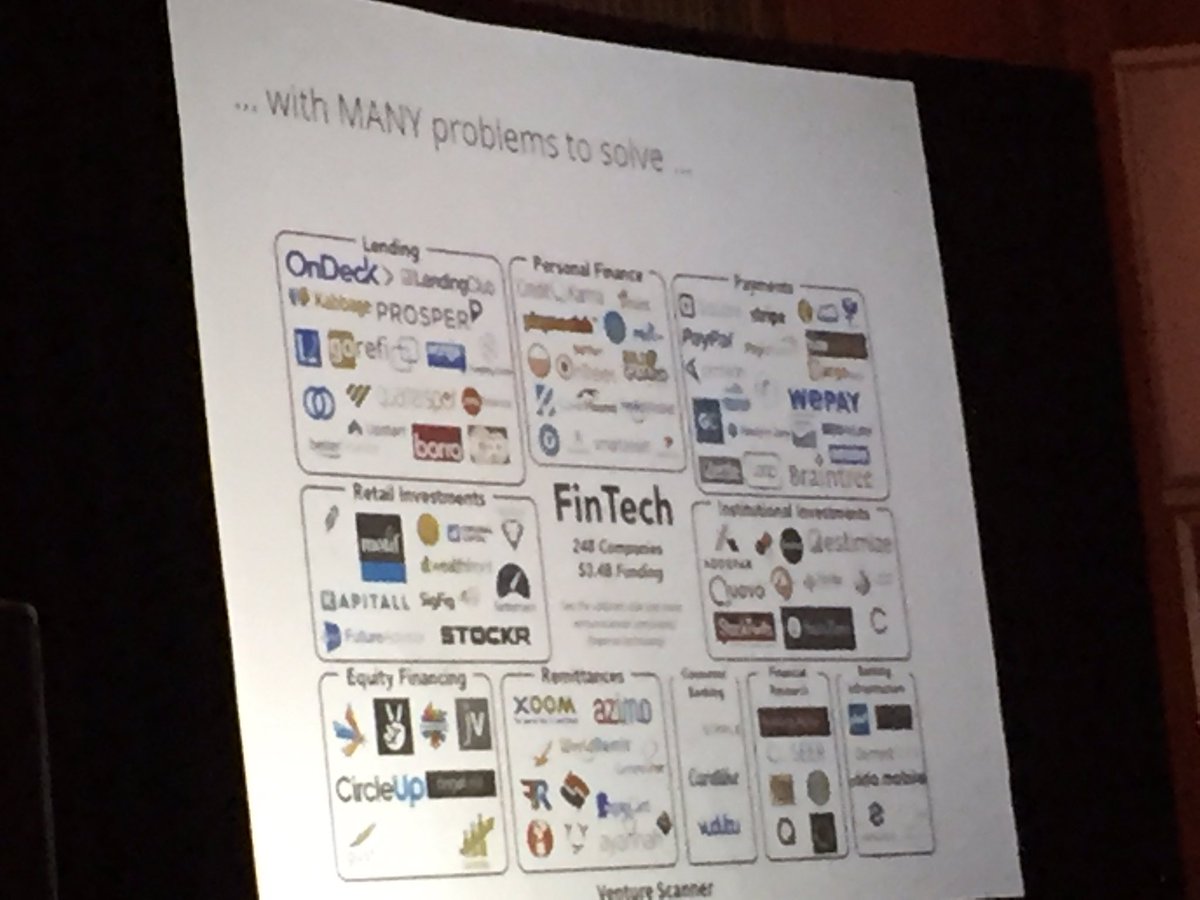 dastuhin's tweet photo. Brilliant way to summarize #fintech @TiEConCanada #Keynote https://t.co/aaNq5PNVo8