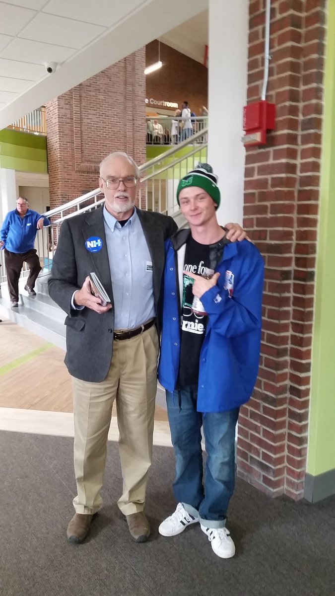 Charlie4NH's tweet photo. Met Chandler while talking to students at @PlymouthState! #nhpolitics https://t.co/sDmUiBQNzB