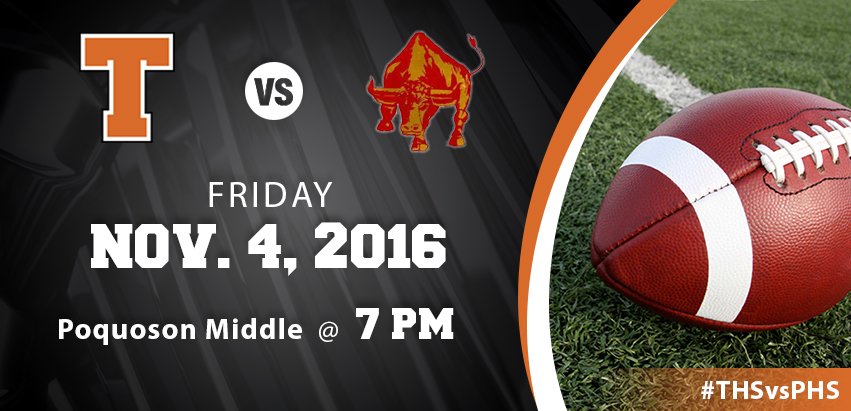 YCSD's tweet photo. It’s #GameDay! Good luck to THS as they play Poquoson tonight! #THSvsPHS #GoTigers 🐯🏈 
@TabbHighSchoolT @TigerTweet1 https://t.co/eGkyDHEzbd