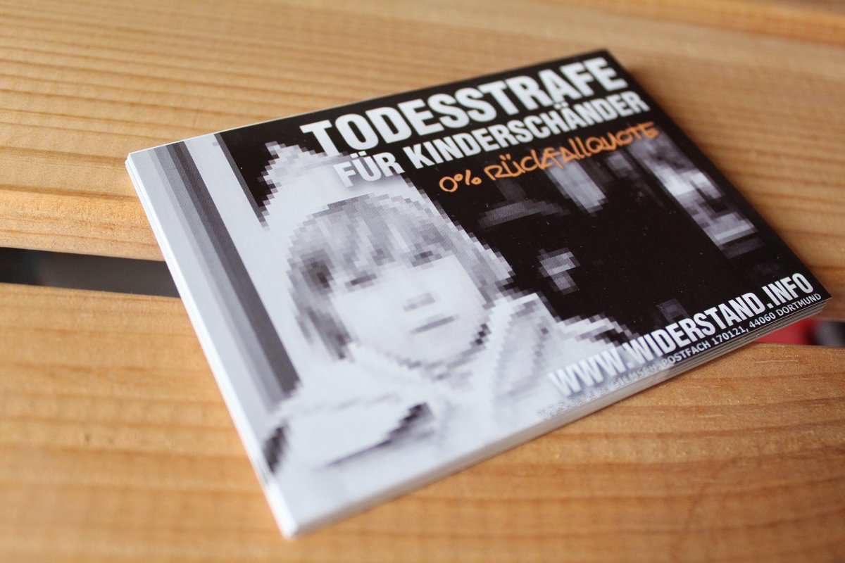 materialversand's tweet image. #Todesstrafe für Kinderschänder! 0% Rückfallquote - Jetzt 25 Aufkleber für nur 1,00 € bestellen! patrioten-propaganda.net/partner/twitte…