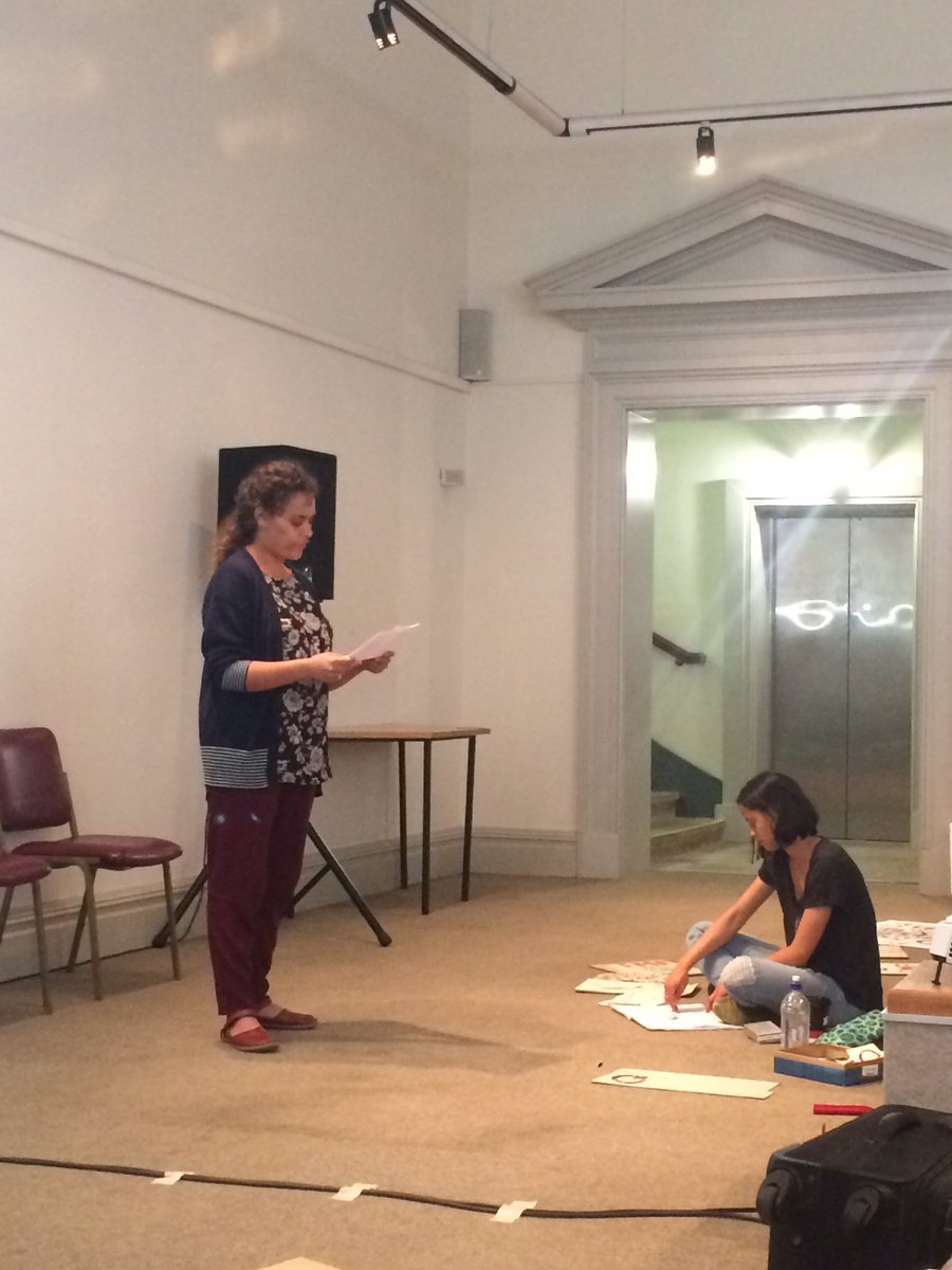 @stephconradie25 presenting her piece on OpenForum, <a href="/isthisaprotest/">#isthisaprotest?</a> starting the drawing station up.