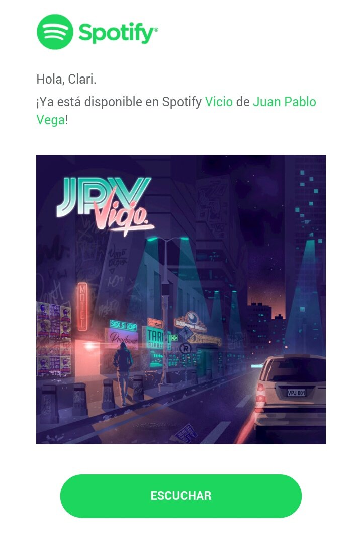 claris20's tweet photo. .Así como cuando @SpotifyColombia te avisa que llega #VicioJPV  @JuanPVEGA .Felicidad absoluta! #SeVieneElSegundo https://t.co/3yyC5R2wm3