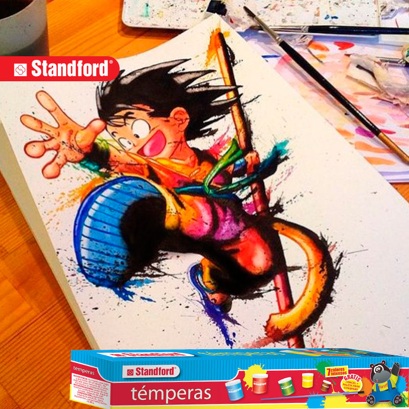 Pintar con témpera es difícil, pero un producto de calidad y una buena compañía hace que tu imaginación cree cosas alucinantes 😃