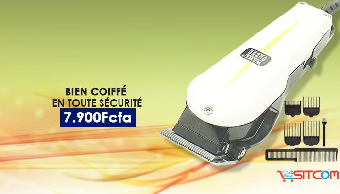 sitcom_ci's tweet photo. Bien coiffé en toute sécurité avec votre tondeuse Wahl originale.
Commandez la votre sur 58 84 84 88 / 40 79 16 78 / 22 43 44 45
#SitcomCI https://t.co/ya2sB0tQ5G
