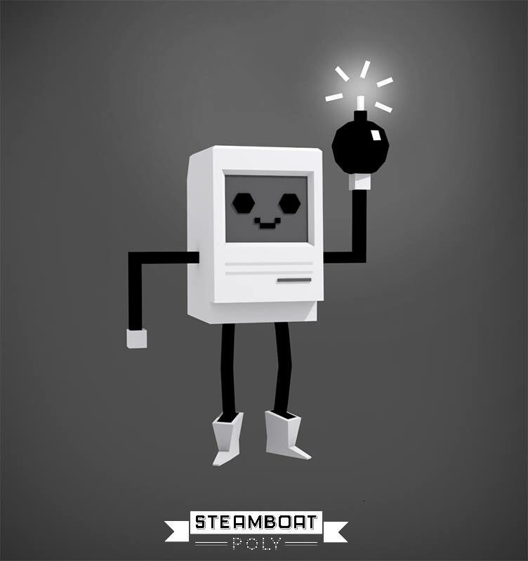 evil computer boss ! #indiedev #indiegame #macintosh #macse30