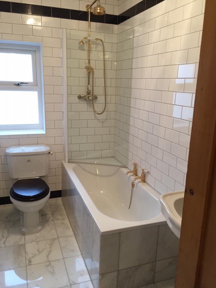 One of my customer's finished bathrooms... <a href="/lefroybrooksusa/">Lefroy Brooks</a> <a href="/LefroyBrooks/">Lefroy Brooks</a> brassware and saitaryware <a href="/Bette_UK/">Bette UK</a> steal bath... Love it x