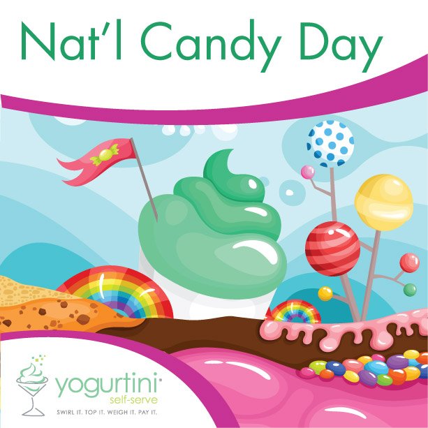 Yogurtini's tweet photo. Four out of five candy lovers approve of this day. #NationalCandyDay #candy https://t.co/rGvs1nksMU