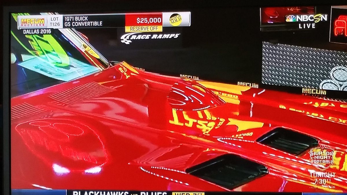 David70BuickGSX's tweet photo. 1971 #Buick #GS SOLD SOLD SOLD @mecum #Dallas2016 T126 $25.000... In Lexus Infra Red paint...
@GoldEagleCo @303Products @CoolRidesOnline https://t.co/V1mhQs42EU