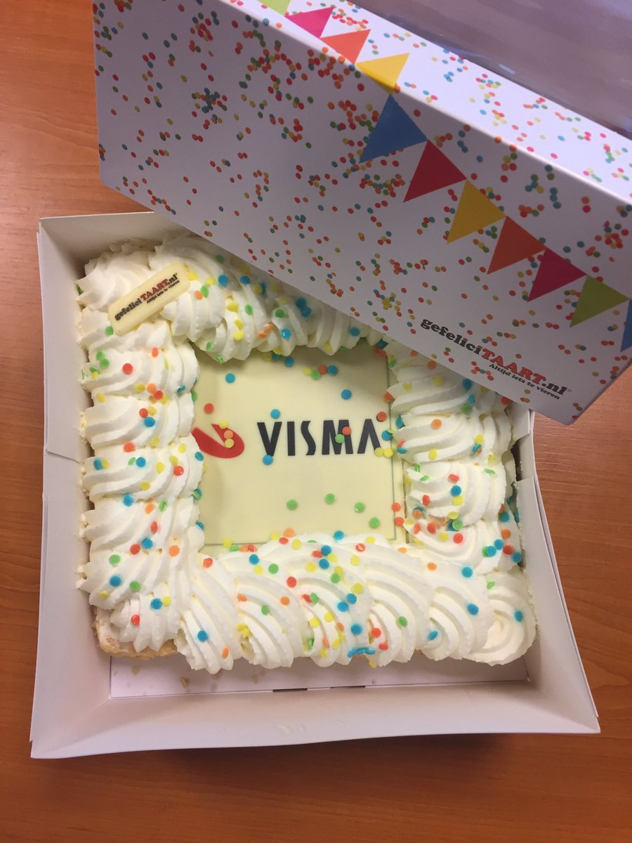 Bedankt voor de lekker taart @VismaSoftware