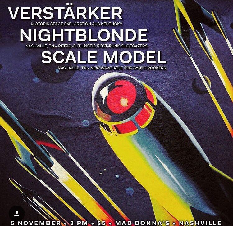 Tomorrow night. Blast off. 

#Verstärker <a href="/scalemodelmusic/">Scale Model</a> <a href="/MadDonnas/">Mad Donna's</a>