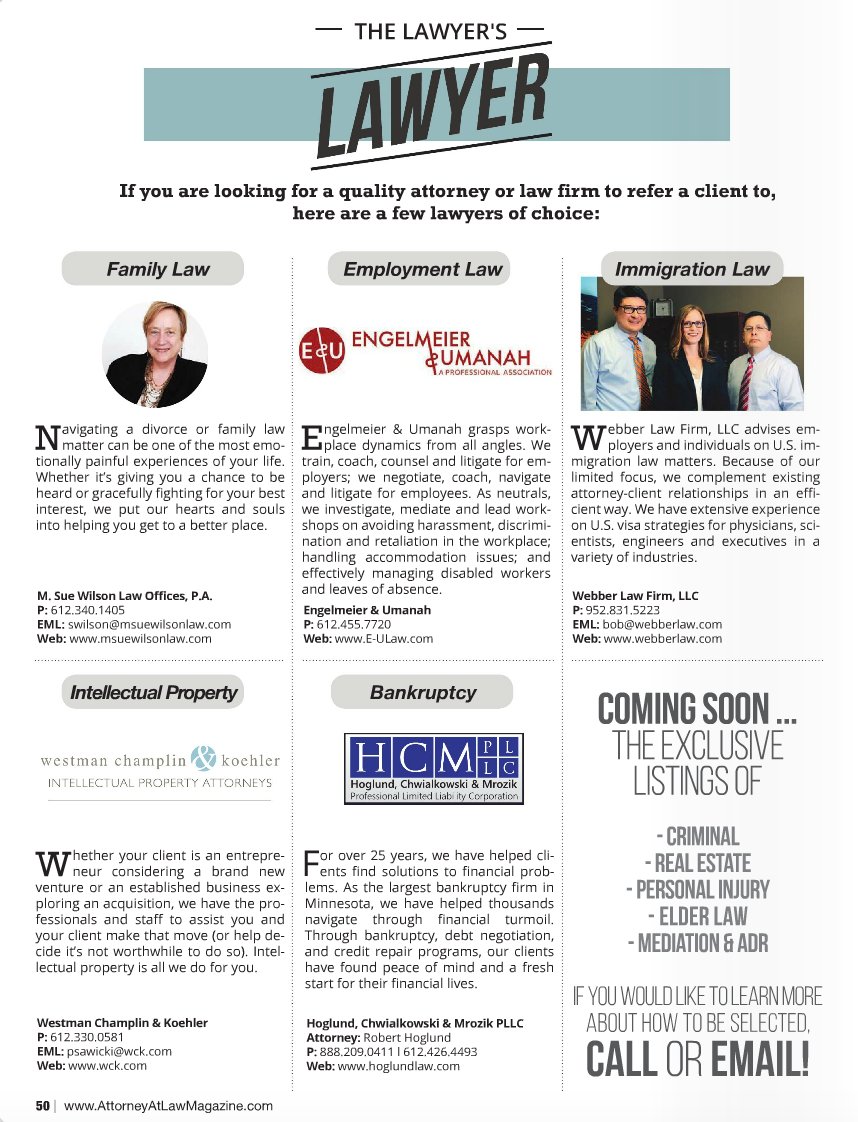 CLevelMagazine's tweet image. Need a specialized attorney? Check out our &quot;Lawyer&apos;s Lawyer&quot; section! ow.ly/73o8305RgWv