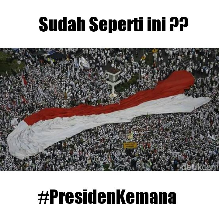 Kami ingin bertamu, menyampaikan aspirasi. Meninggalkan brbagai kpntingan d blkg, utk 1 tujuan membela Al-Qur'an. Lantas.. #PresidenKemana