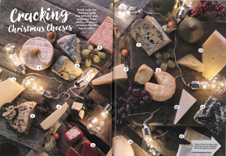NomaChristmasuk's tweet photo. Our Fiber Optic Lamps looking great in this months @BuyBritishFood Magazine! #christmas #christmasfood #foodie #cheese #crackingcheese #noma https://t.co/kG8YOJnycA