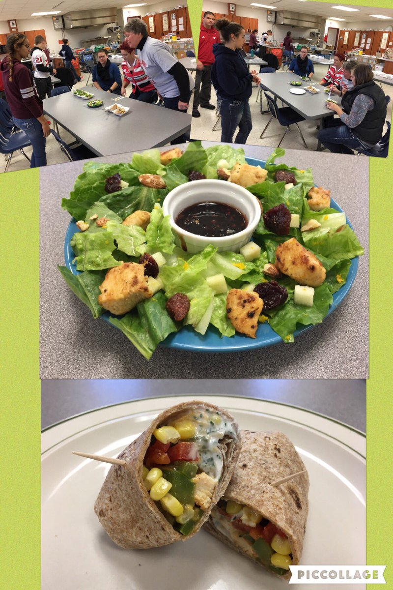 lamoehr's tweet image. @PHS_ProStart plan Chix Fajita Wrap w/Cilantro-Lime &amp;amp; Pomegranate-BBQ Salad w/Chicken for @PCSD_PHS lunch program @ProStart #RaiderStrong