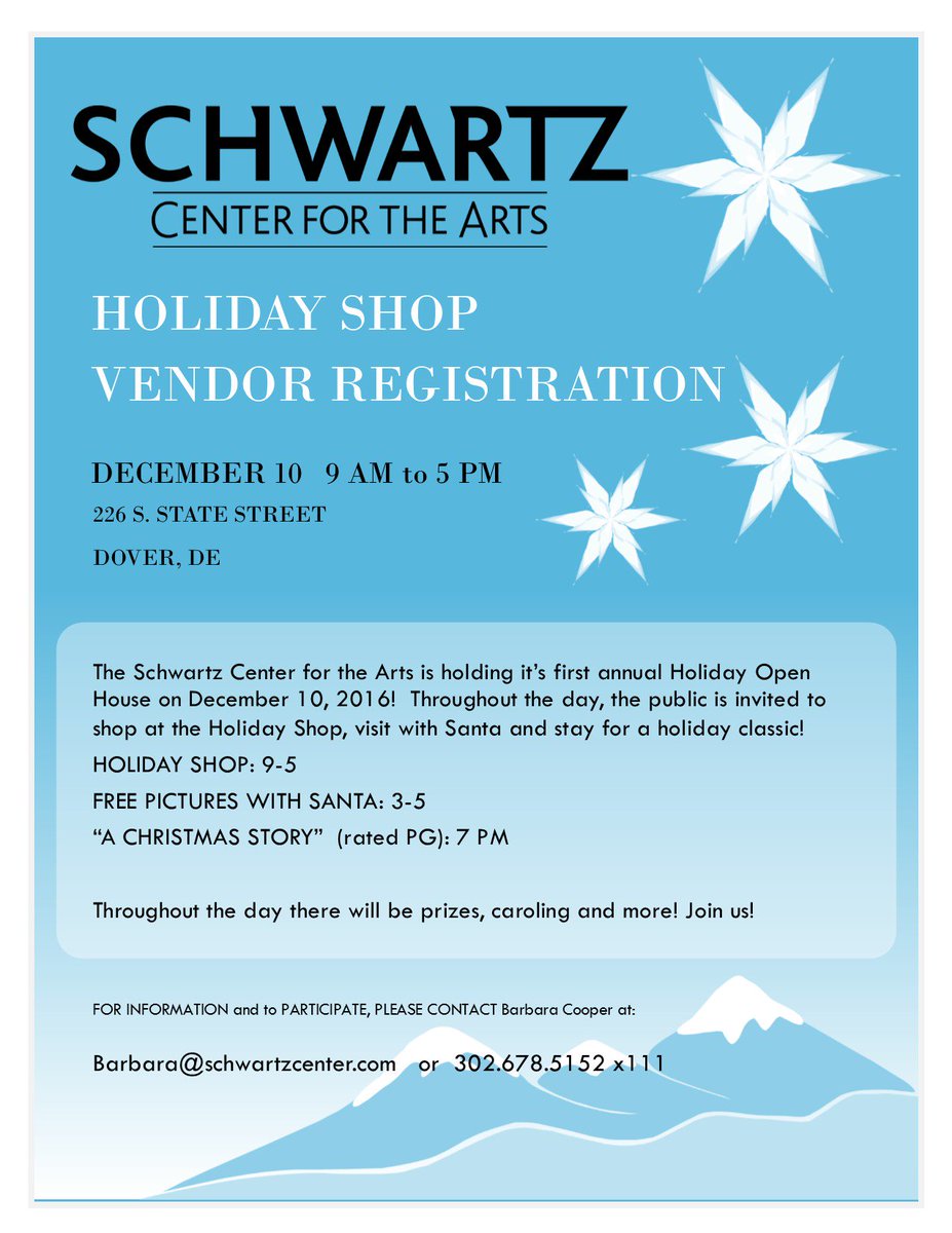 We have a few spots left for vendors at our Holiday event Dec 10. Do you have something that makes a great gift? Join us!