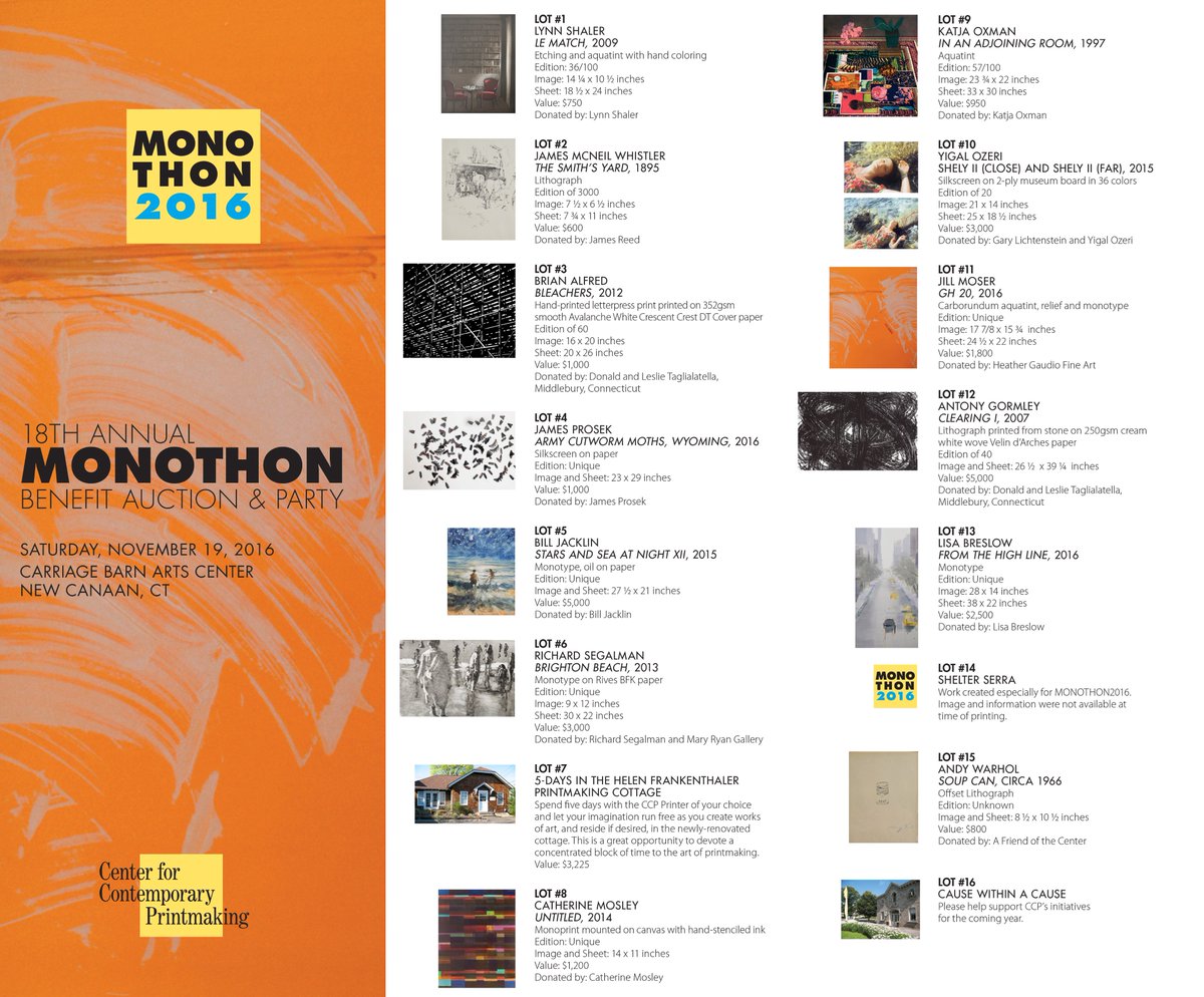 MONOTHON2016 Live Auction Items.Saturday, November 19, 6pm-9pm. Tickets are $50 per person in advance and $60 at the door. Call 203.899.7999