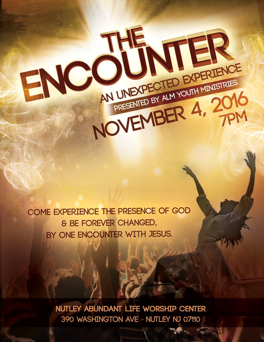 __EMBRK__'s tweet photo. The Encounter tonight at Nutley Abundant Life at 7pm! See you there! #Embrk #TheEncounter https://t.co/BDGoMGF5p2