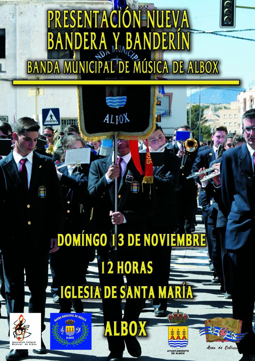 La <a href="/AlboxBanda/">Banda Municipal de Música de Albox</a> presenta su nuevo banderín y bandera