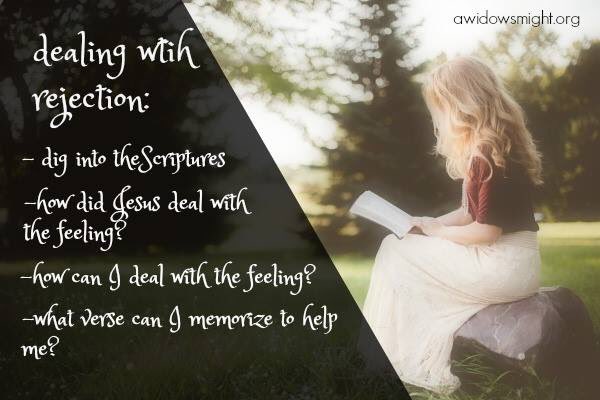 One way to deal with rejection. Hope this helps you today. #rejection #widow #awidowsmight #god #griefandloss