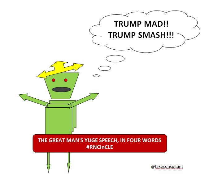 ElonsIcky's tweet photo. Hey, #stupid @realDonaldTrump: 'member that #insane speech you gave at the #RMCinCLE?

#Loser
#BadTemperment
#DaddyPutinsLittleBitch https://t.co/T81H8R0XUd