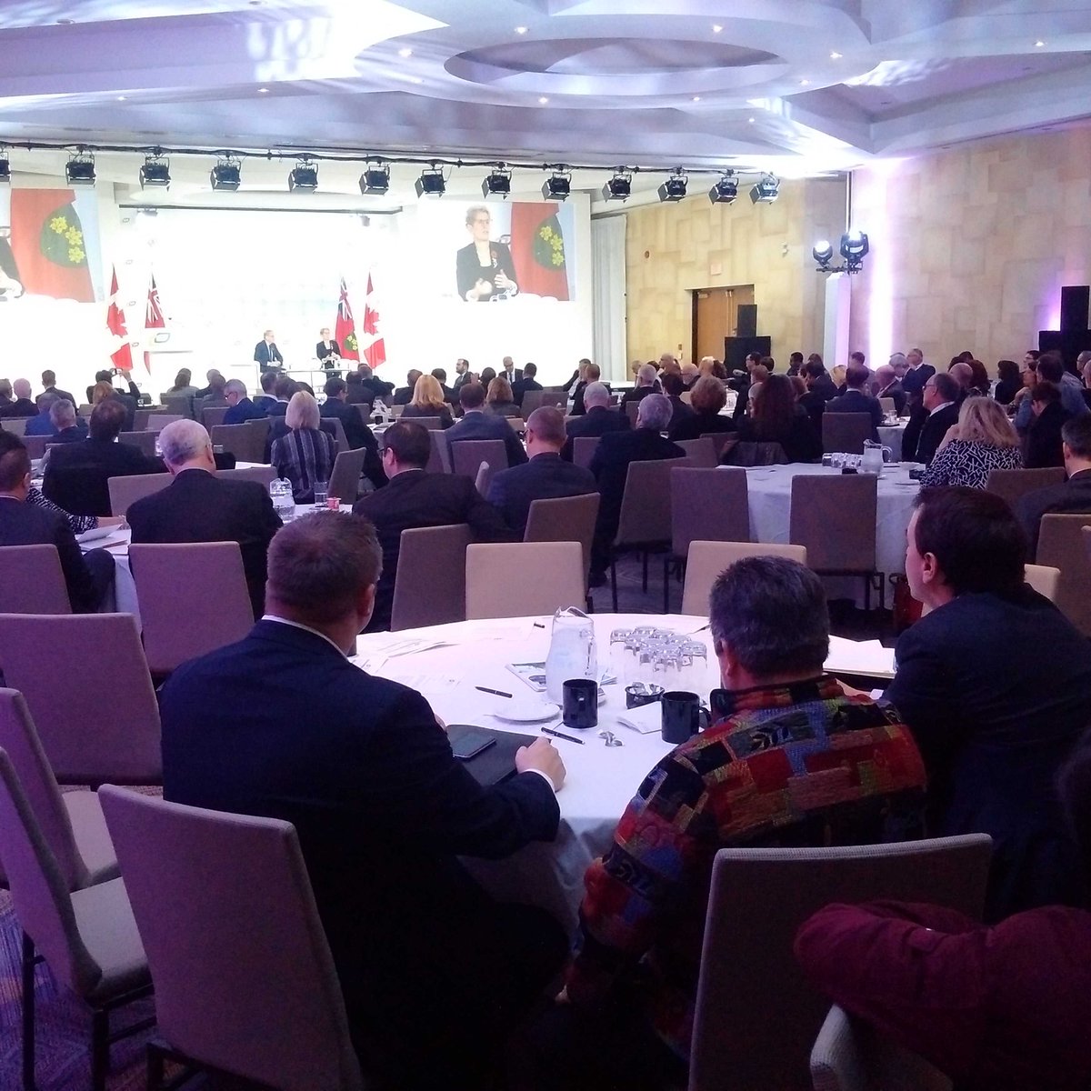 adamyahn's tweet photo. OREA is listening to Premier @Kathleen_Wynne speak at #OES2016 about the government’s plan for Ont's economy #onpoli https://t.co/DD0U86zxEr