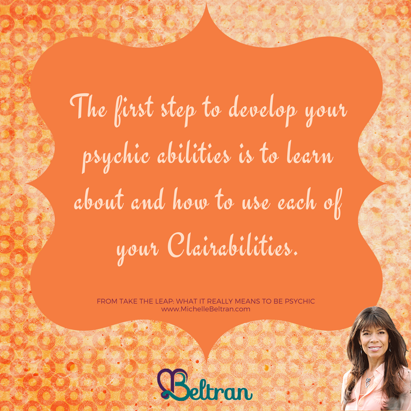 MediumMichelle's tweet photo. The first step to develop your #psychic abilities is to learn about and how to use each of your #Clairabilities. https://t.co/NDWEb8UzdD