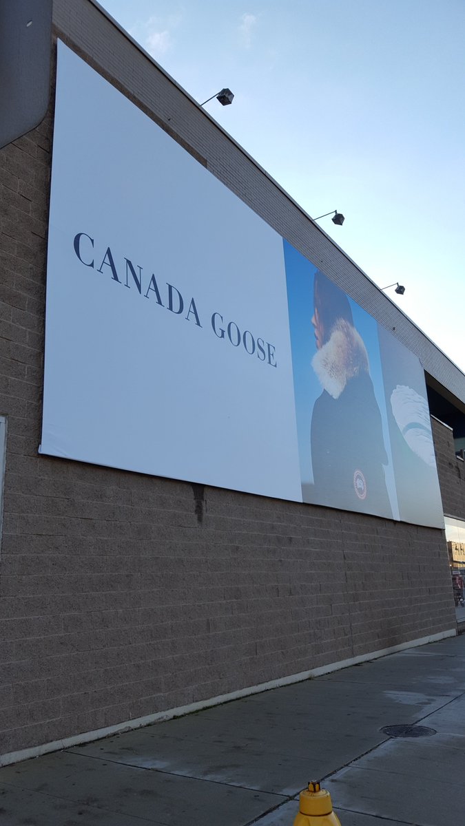 TotalSignsCa's tweet image. See whats new @sportinglifecan New winter Canada Goose exterior billboards installed by @TotalSignsCa