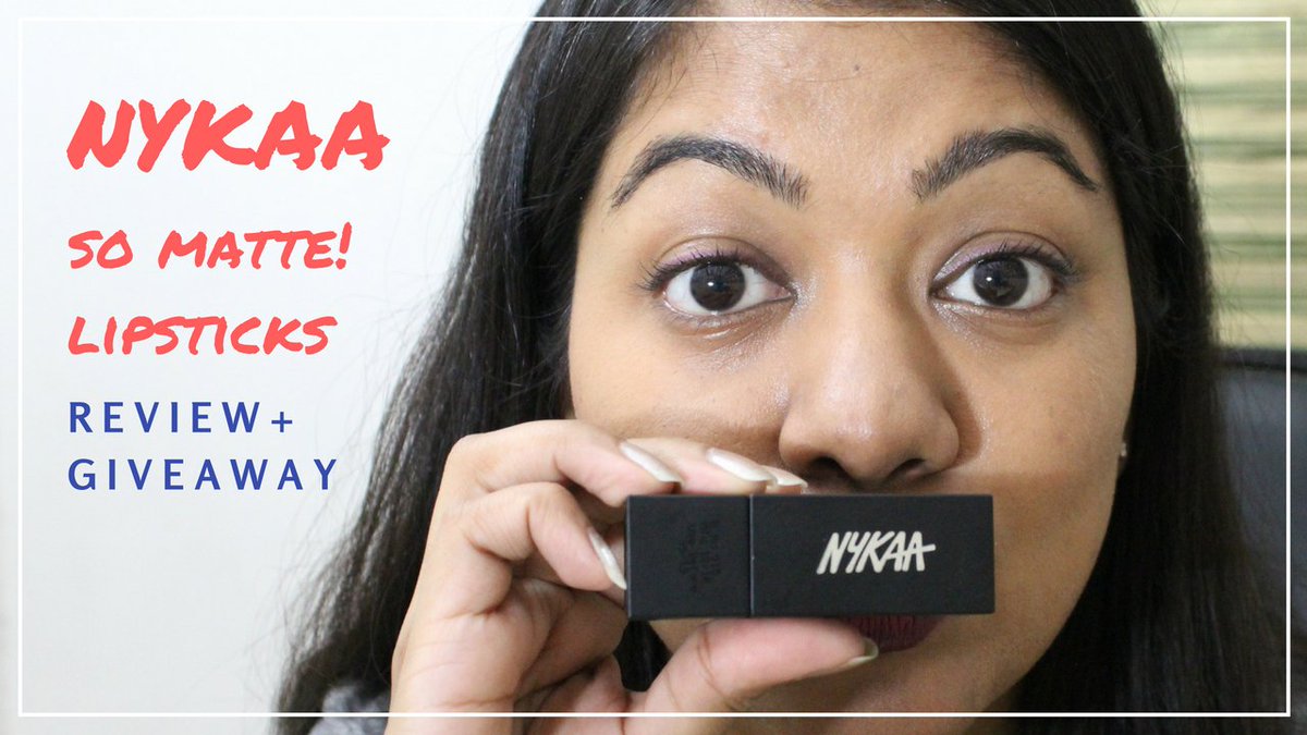 ritu_rajput's tweet photo. Win 3 @MyNykaa #SoMatte #lipsticks in my latest #giveaway. Watch video to know how- https://t.co/l6WWphG5ZG

#TheIndianBeautyBlog #win https://t.co/MGTTH2RugX