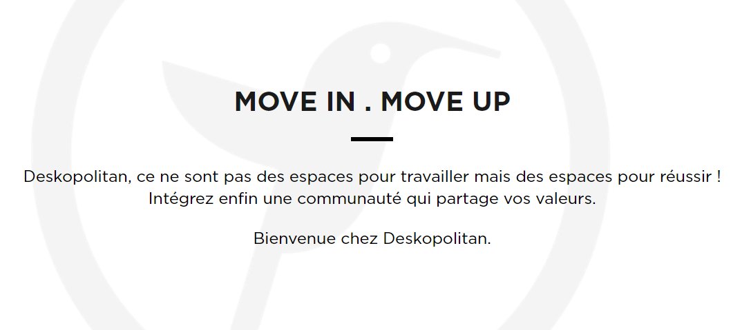deskopolitan's tweet photo. Desko, cosmo, metropolitain... Deskopolitan, un nouvel espace de #coworking qui ouvrira le 12 décembre https://t.co/DPgoPkcQRV #moveinmoveup https://t.co/LFQ6h5fC45