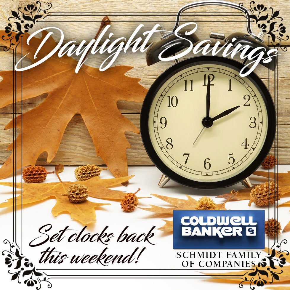 Don't forget to set those clocks back 1 hour on Saturday night!