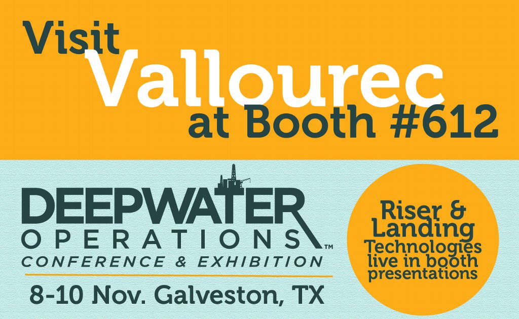 Vallourec's tweet image. Meet #Vallourec North America on 11/9-10 at the #Deepwater Operations Conference &amp;amp; Exhibition 2016 in Gavelston, Texas!