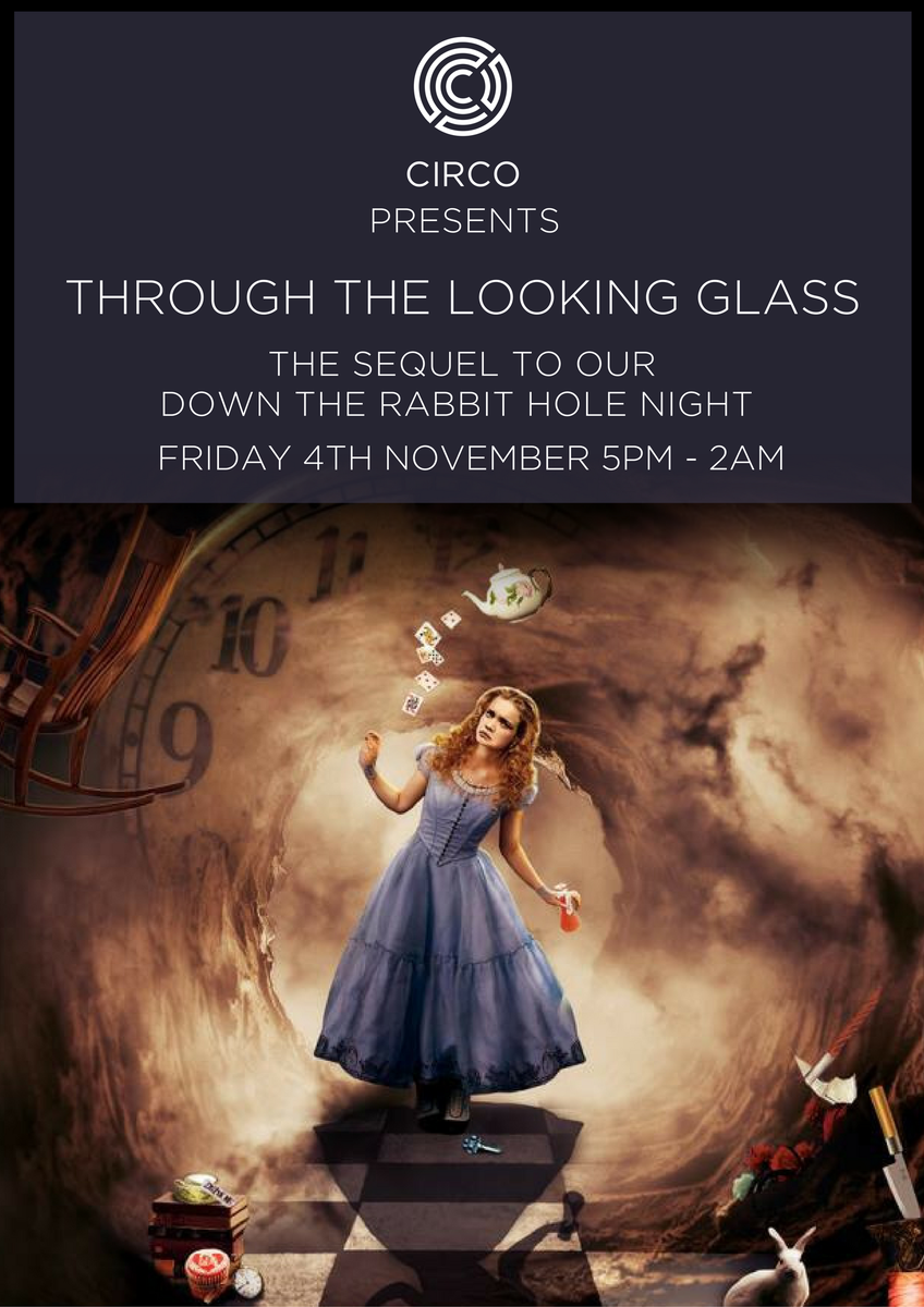 Circobarbath's tweet photo. Welcome to the weekend...join us tonight for our Lewis Carroll inspired party! #Gin #DownTheRabbitHole #DJMarcus #Madhatter https://t.co/7bYjbPYcYm