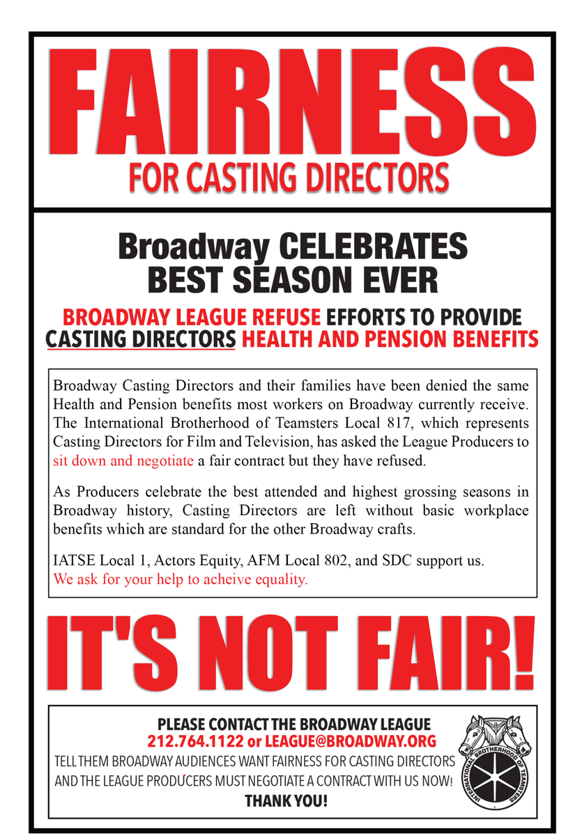 Local817's tweet photo. #FairnessForCastingDirectors https://t.co/esvQGYkmOE