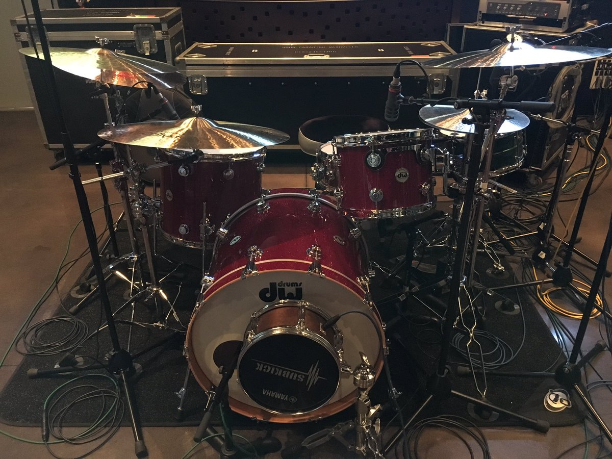 pruitt_brian's tweet photo. Tracking for the first time today with my beautiful new DW drums!  @dwdrums @EvansDrumheads @vicfirth @PaisteNation https://t.co/fX0lH7pp5W