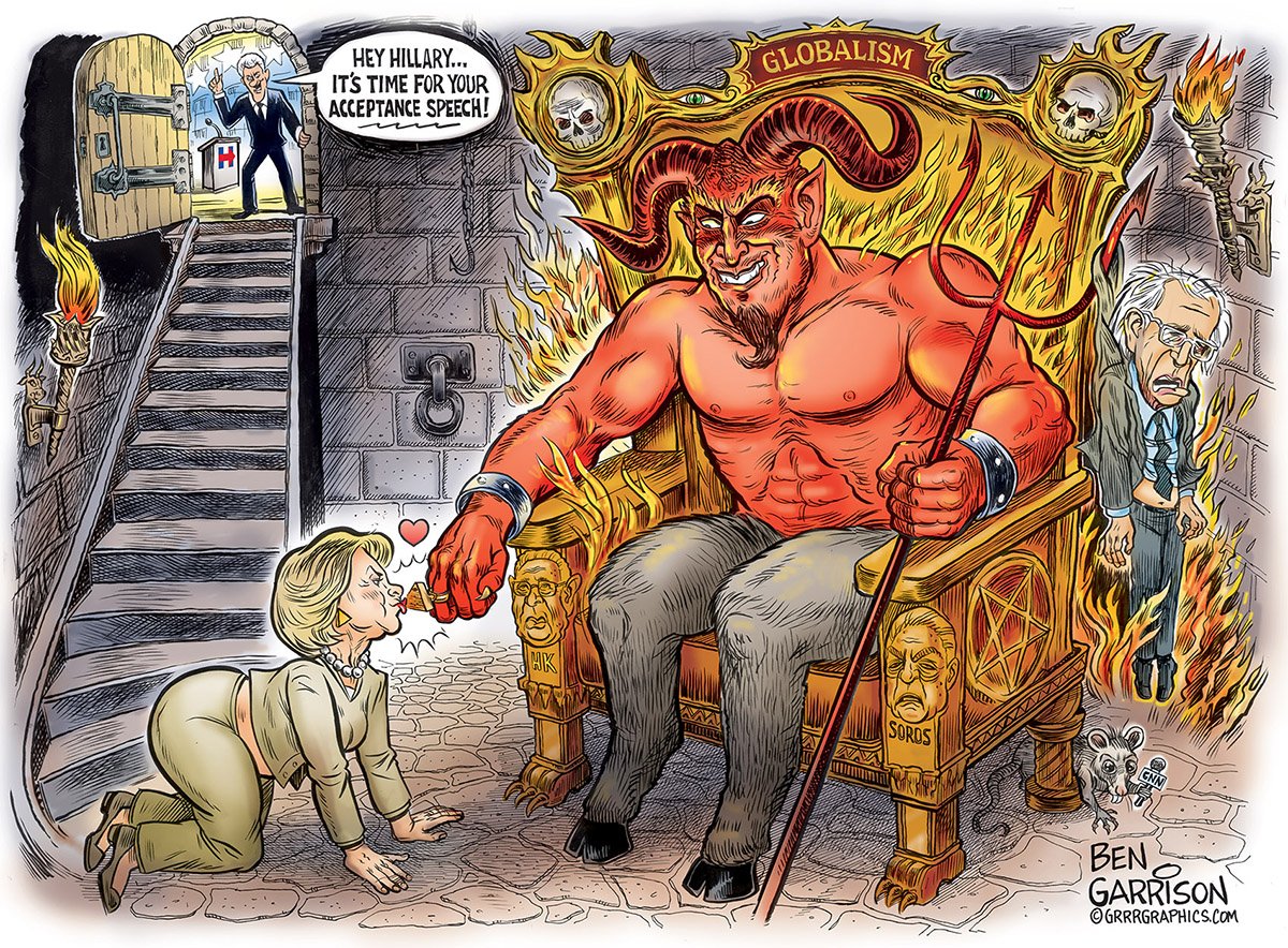 GrrrGraphics's tweet photo. #SpiritCooking #podestaemails #HillarysEmails #ClintonCrimeFamily these are very, very corrupt people- #cartoons https://t.co/Oj98iIxEAZ https://t.co/gbZMeZrfnB