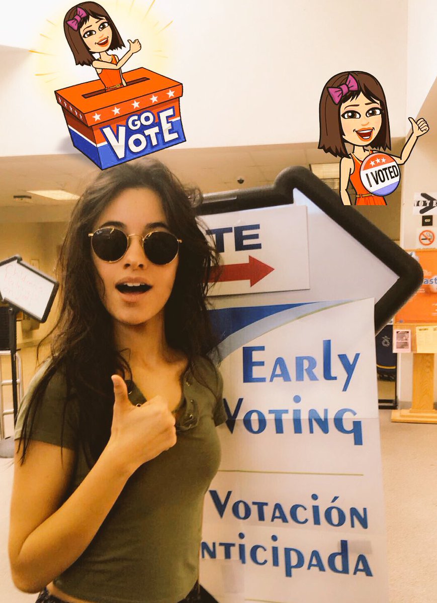 Camila_Cabello's tweet photo. AYYYYEEEE. let's use our voice and vote ✔️✔️✔️✔️ https://t.co/sQWtsQNxVc