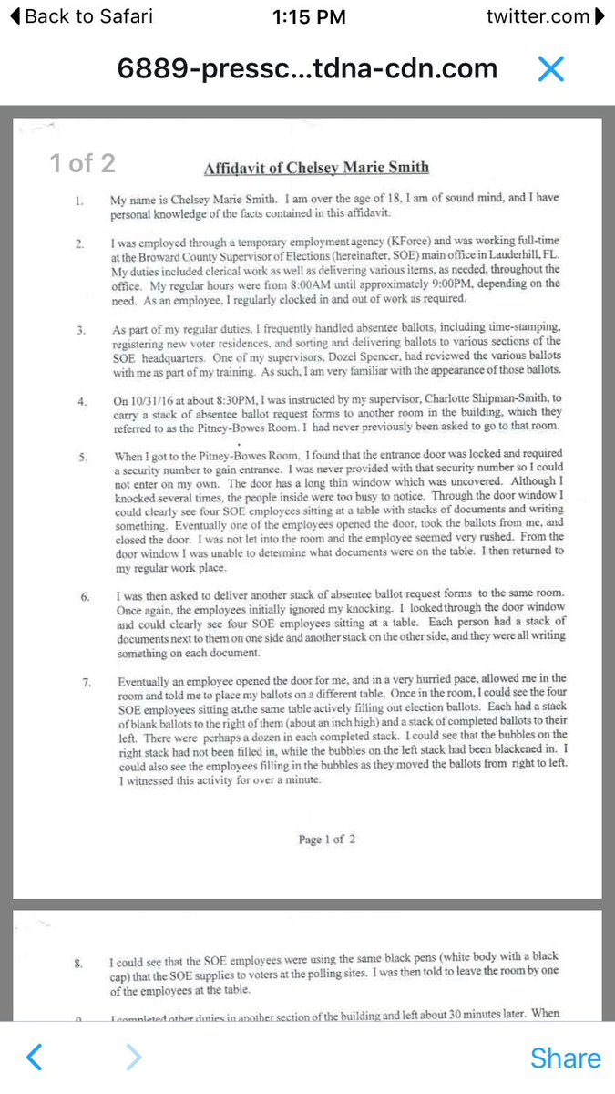 russellwiley's tweet photo. Affidavit Election Fraud charges Broward County FLA, criminal investigation is underway #FloridaFraud #SpiritCooking https://t.co/LfT0qn0K9l https://t.co/r7IbVk283h